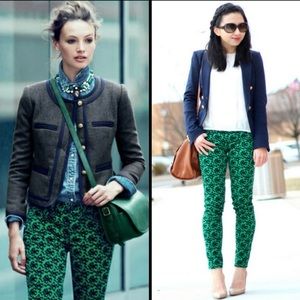 J. Crew Green Corduroy Skinny Pants
